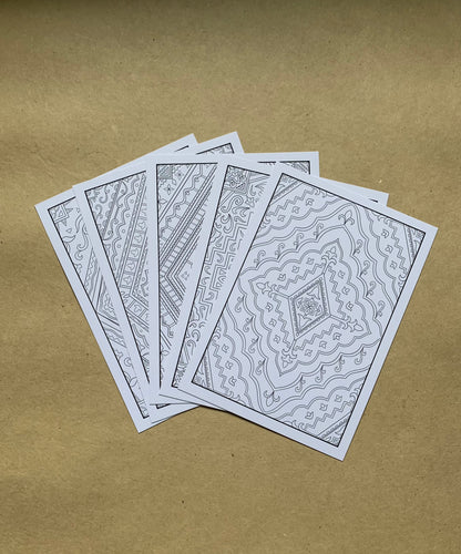 Set of 5 Carpet Colouring Pages