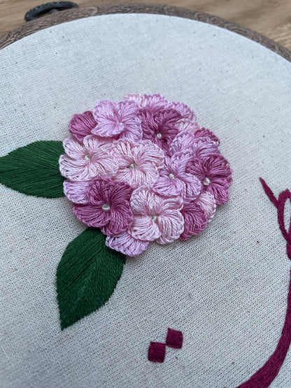 Custom Embroidery - Flower and Name