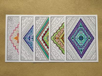 Set of 5 Carpet Colouring Pages