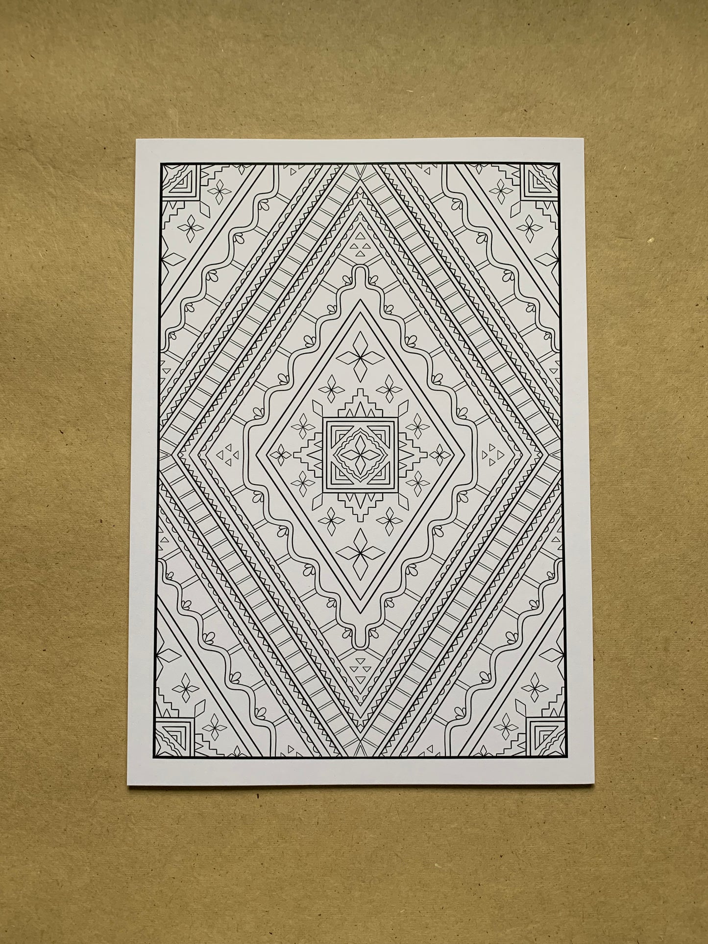 Set of 5 Carpet Colouring Pages