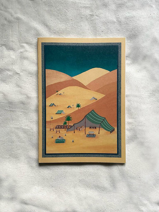 A5 Tent In Desert Notebook