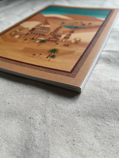 A5 Town In Desert Notebook