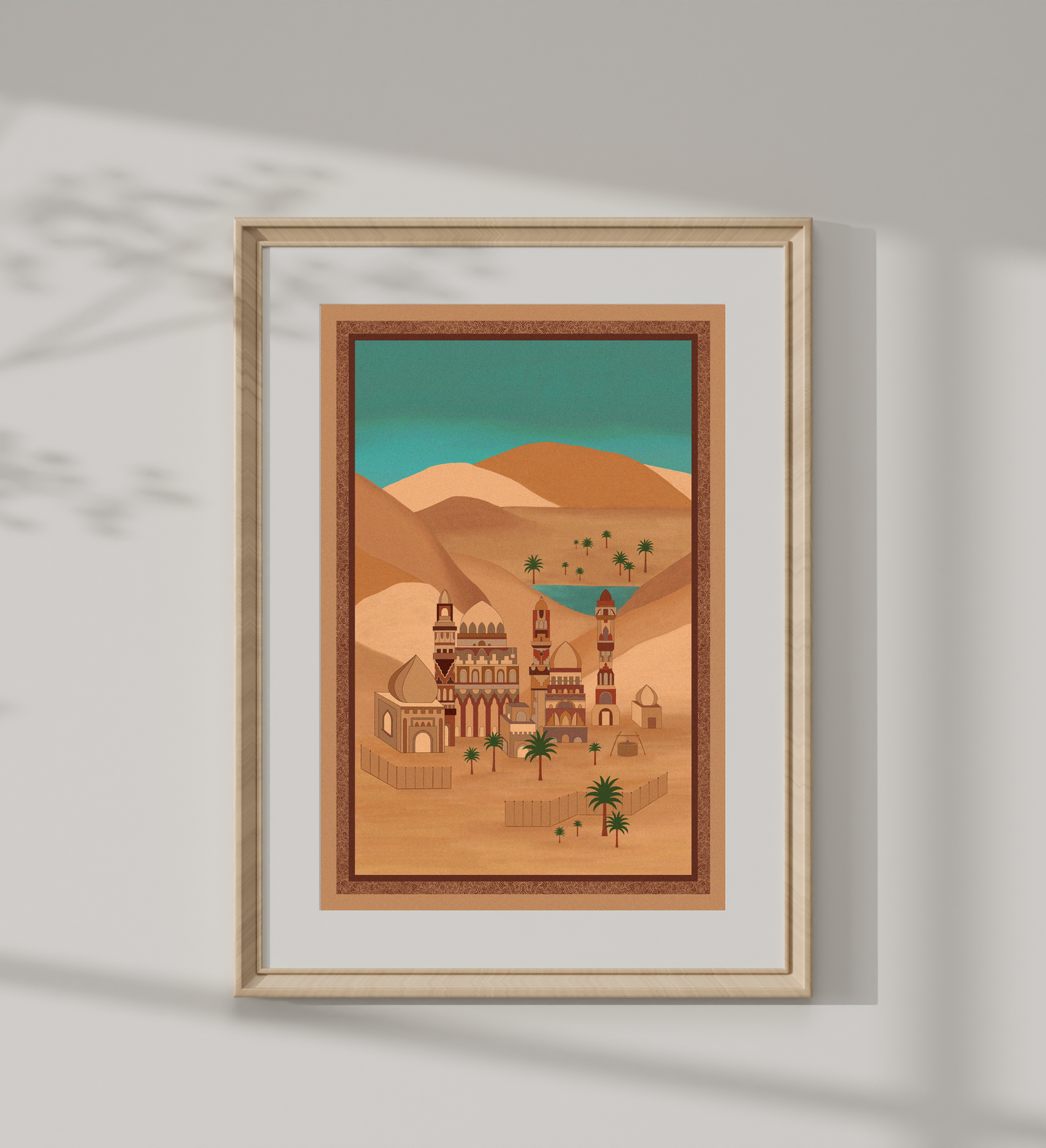 Town In Desert Print